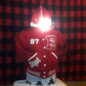 Vintage Varsity Zipper Hood